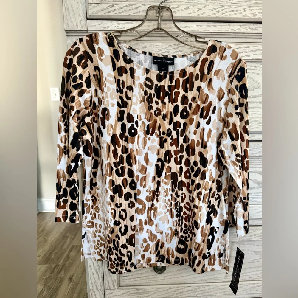 Leopard-Print Long Sleeve Top (PS)